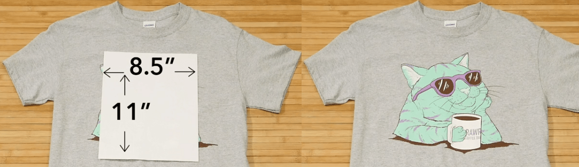 shirt pocket logo size